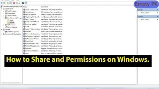 How to Share and Permissions on Windows 11.