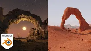 Create a Rocky Arch Environment in Blender