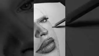 I drew a face with only cheap pencils