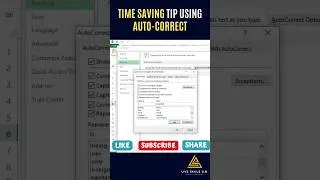 How to use Auto-Correct option in #excel | #shorts #ytshorts #howto