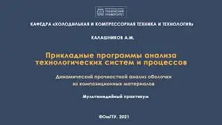 Лабораторная работа 2. Сем.2. Динамический прочностной анализ оболочки из композиционных материалов