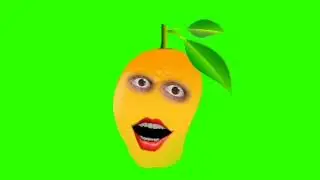 Ripe mango green screen / talking speeking mango green screen / cartoon mango free / brain master