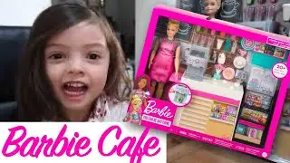 BARBIE CAFE UNBOXING AND GAMEPLAY