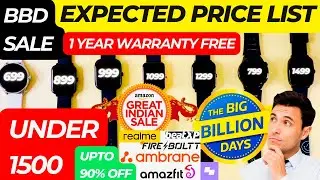 Big Billion Days 2024 ⚡ Under 1500 pricelist Smartwatch | Under 1500 smartwatches | Big Billion days