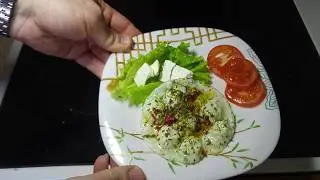 Яичница из перепелиных яиц, домашней фермы 