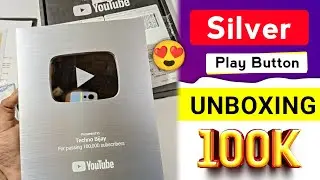 Finally received Silver Play Button from YouTube | Unboxing | 100K Subs | (New Size Award 🙂)