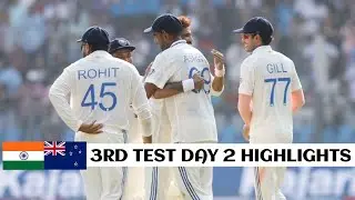 Ind vs nz 3rd test 2024 day 2 highlights | india vs new zealand 3rd test day 3 highlights 2024