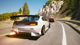 MAX Graphics STREET RACING w/ 500hp S15 Silvia WITH 2 WAY TRAFFIC! (Close calls!)