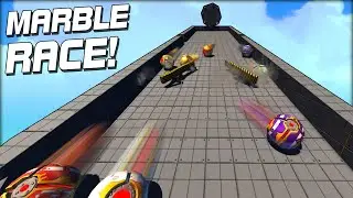 We Built a Massive Marble Race in Scrap Mechanic!