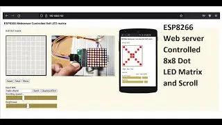 ESP8266 Web server  Controlled 8x8 Dot LED Matrix and Scroll