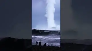 People gathering to watch waterspout  #weatherphenomenon #storm #lightning