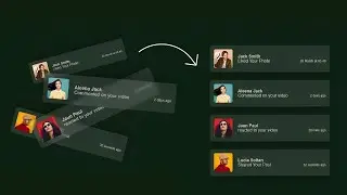 Glassmorphism List Card Hover Effects