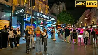 London Walk from Night to Midnight 💃 A Beautiful Nightime compilation in London [4k HDR]