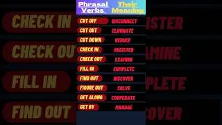 100 Most Common Phrasal Verbs List with Meaning 