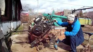 Домкрат для мотоблока Подъемник своими руками Мотоблок Подъемник Замена колес Самодельный подъемник