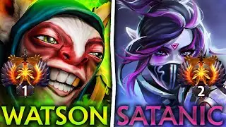 Топ 1 Ранг на Мипо против Топ 2 ранга на Темпларке - Watson vs Satanic Dota 2