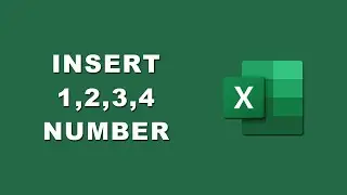 How to insert 1, 2, 3, 4 in Excel
