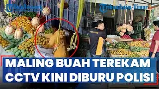 DIBURU POLISI! Aksi Maling Buah di Pasar Kanigoro Kediri Terekam CCTV