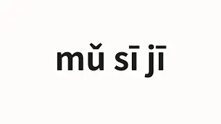 How to pronounce mǔ sī jī | 姆斯基 (Masky in Chinese)