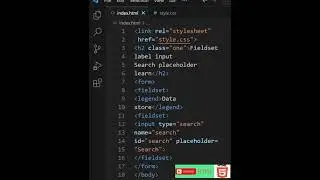 html Fieldset input search placeholder learn 