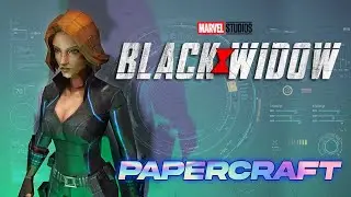 How to make Black Widow Natasha Romanoff action figure from paper (Marvel Papercraft)