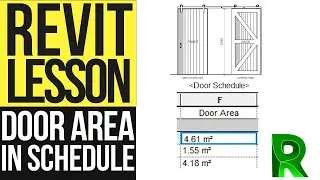 How to Show Area in Door or Window Schedule - Revit Tutorial
