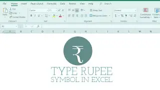 How to insert Rupee symbol in MS EXCEL- Add Rupee Symbol in EXCEL