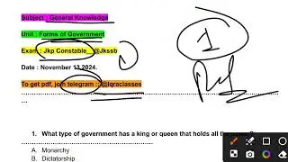 Forms of Government  || Important for Jkp Constable Exam