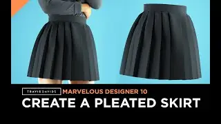 Marvelous Designer 10 - How To Create A Pleated Skirt