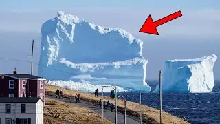 An iceberg floats near the local village. When people see what's on it, they turn pale.