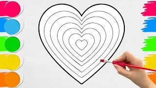 How to Draw a Rainbow-Colored Heart | Easy Step-by-Step Tutorial