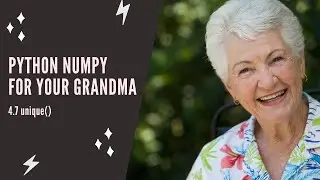 Python NumPy For Your Grandma - 4.7 unique()