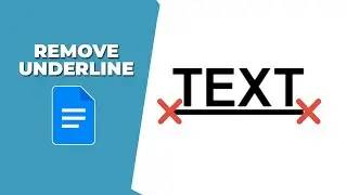 How to remove underline from text in google docs