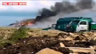 КПП 'Должанский' Момент попадания снаряда в укропский танк  Фашисты смеются