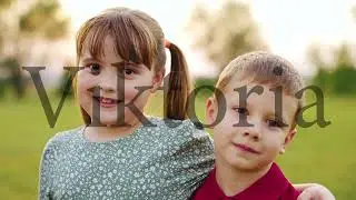 happy family. portrait cheerful child. close-up. smile kid outdoors. have fun park green lawn