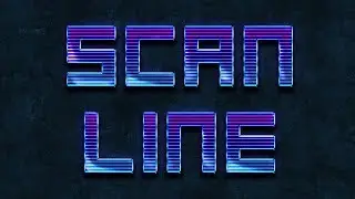 Scan Line Text Effect in Adobe Photoshop -  FREE PSD