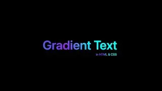 Gradient Text using Html and CSS