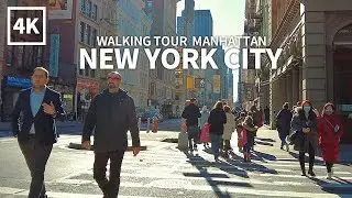 [4K] NEW YORK CITY - Walking Tour Manhattan, Broadway, New York City Hall, Travel, NYC, USA, 4K UHD