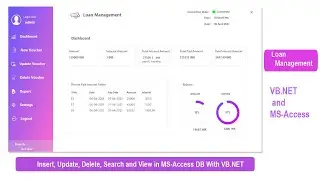 Insert Delete Update Search and View data in MS ACCESS with VB NET || Loan Management Mini Project