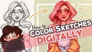 HOW TO COLOR YOUR SKETCHES DIGITALLY!| Photoshop Tutorial