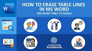 How To Erase Table Lines in MS Word || Table Tutorial Part 06