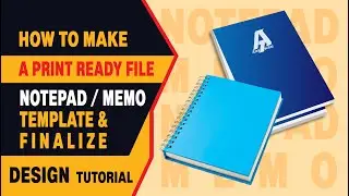 How to make a print ready file - Full Process I Note Pad I Memo I ready to print I Bleed I Prepress