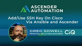 How to add/use SSH key on cisco via Ansible and Ascender