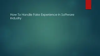 How To Handle Fake Experience in Software Industry #software #softwarecourse
