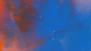 Closeup of blue, red, orange, blue and white ink texture under water | video background effect