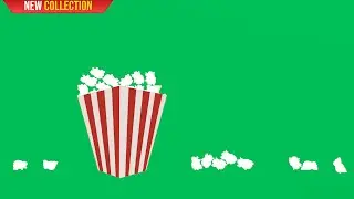 Green Screen Popcorn Falling | 4K | Global Kreators