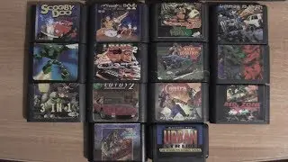 Распаковка и геймплей картриджей Mega Drive из 90-х