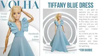 DIY Fantastic Sea Color Dress for Barbie