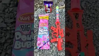 Big bubble gum lollipop & gune gems popsicle #shorts #lollipop #chocolate
