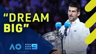 Novak Djokovics message to his fans after 10th Australian Open victory | Wide World of Sports